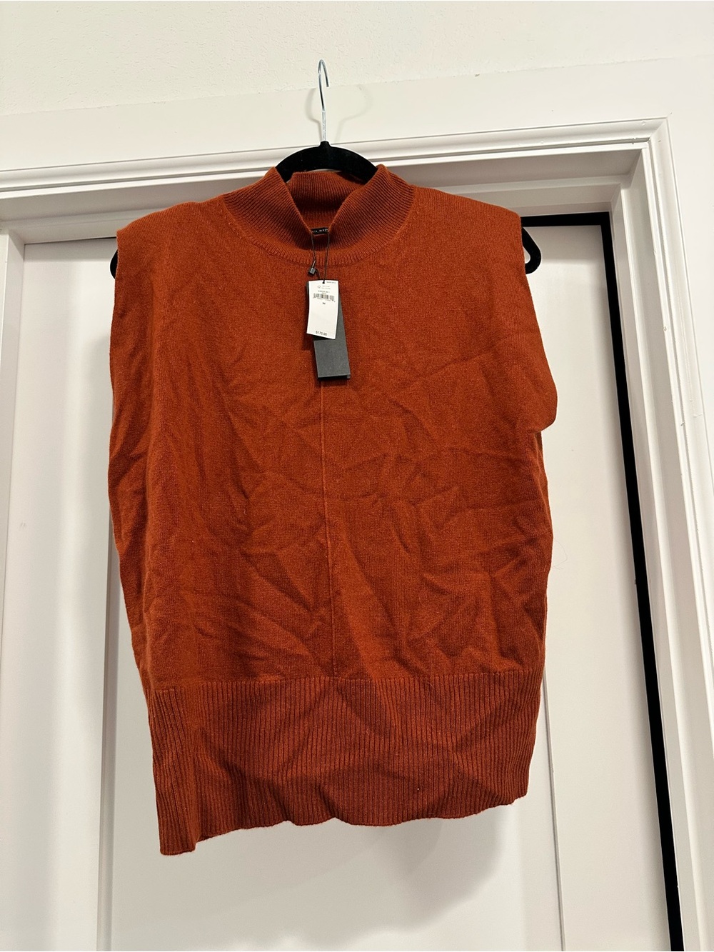 Banana Republic Women's Cashmere Padded-Shoulder Top Sweater